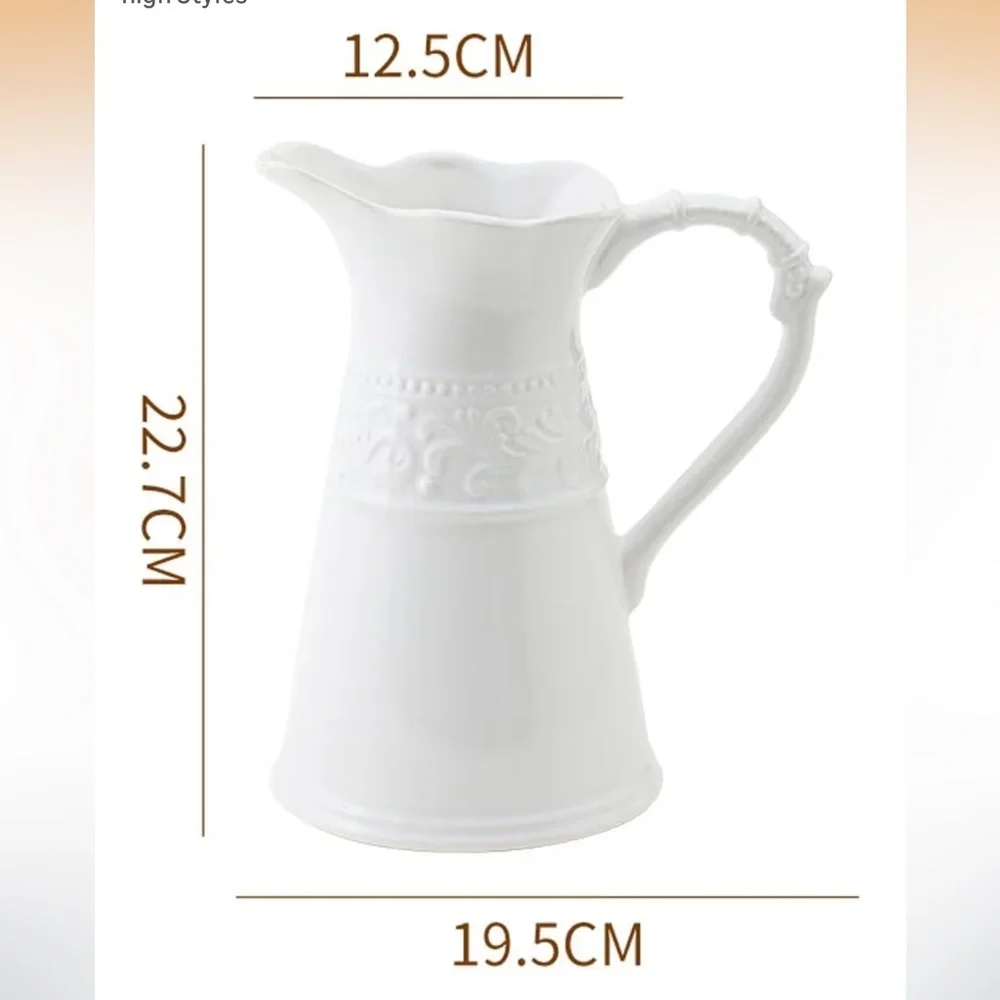 Vases,Bouquet European Retro Ceramic,Living Room, Arrangement Medieval White